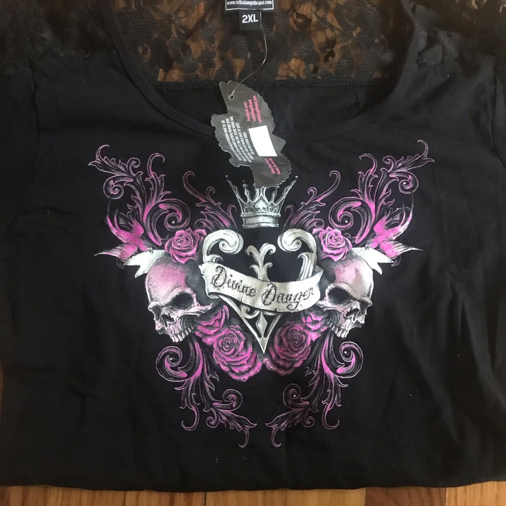 4/$28 Divine Danger Lace Longsleeved Shirt
